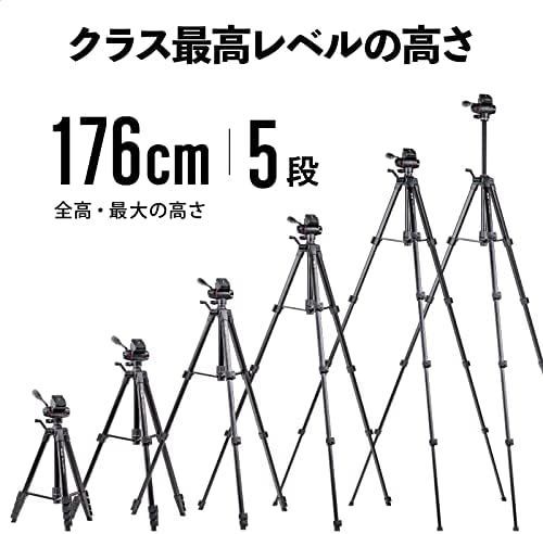 SLIK カメラ スマホ三脚 GX-m 7500 VIDEO スマホホルダー一体型クイックシュー ビデオ撮影用雲台 全高176cm 耐荷重1.5kg 5段 レバーロック ケース付属 217313
