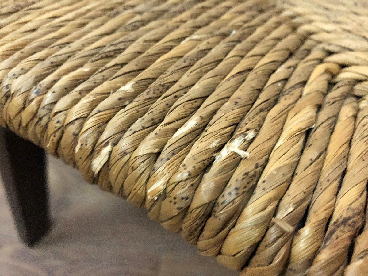 松本民芸家具 #514型 ラッシスツール① ミズメザクラ 水目桜 藺草 伝統