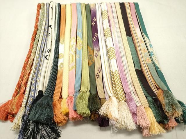 平和屋着物●和装小物　帯締め20本　高麗組　角八つ組　観世組　金銀糸　逸品　DAAP5108by 平和屋着物○和装小物 帯締め20本 高麗組 角八つ組 観世組 金銀糸 逸品