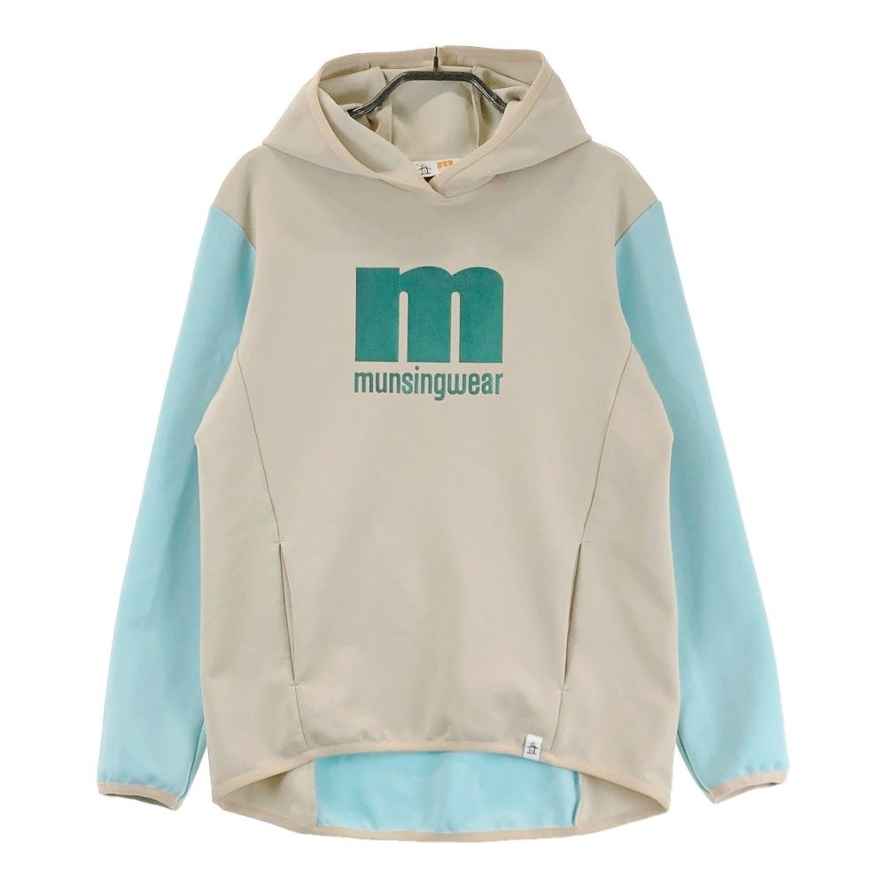 サイズ：M MUNSING WEAR マンシングウェア 2022年モデル ダンボールニット 長袖 パーカー  ベージュ系 [240101211422] ゴルフウェア レディース ストスト