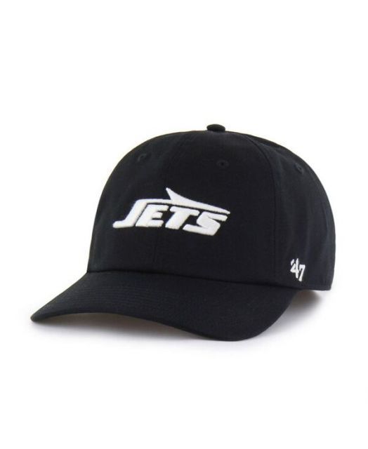 送料無料 47ブランド メンズ 帽子 アクセサリー Men s Black New York Jets Foundational Franchise Fitted Hat Black