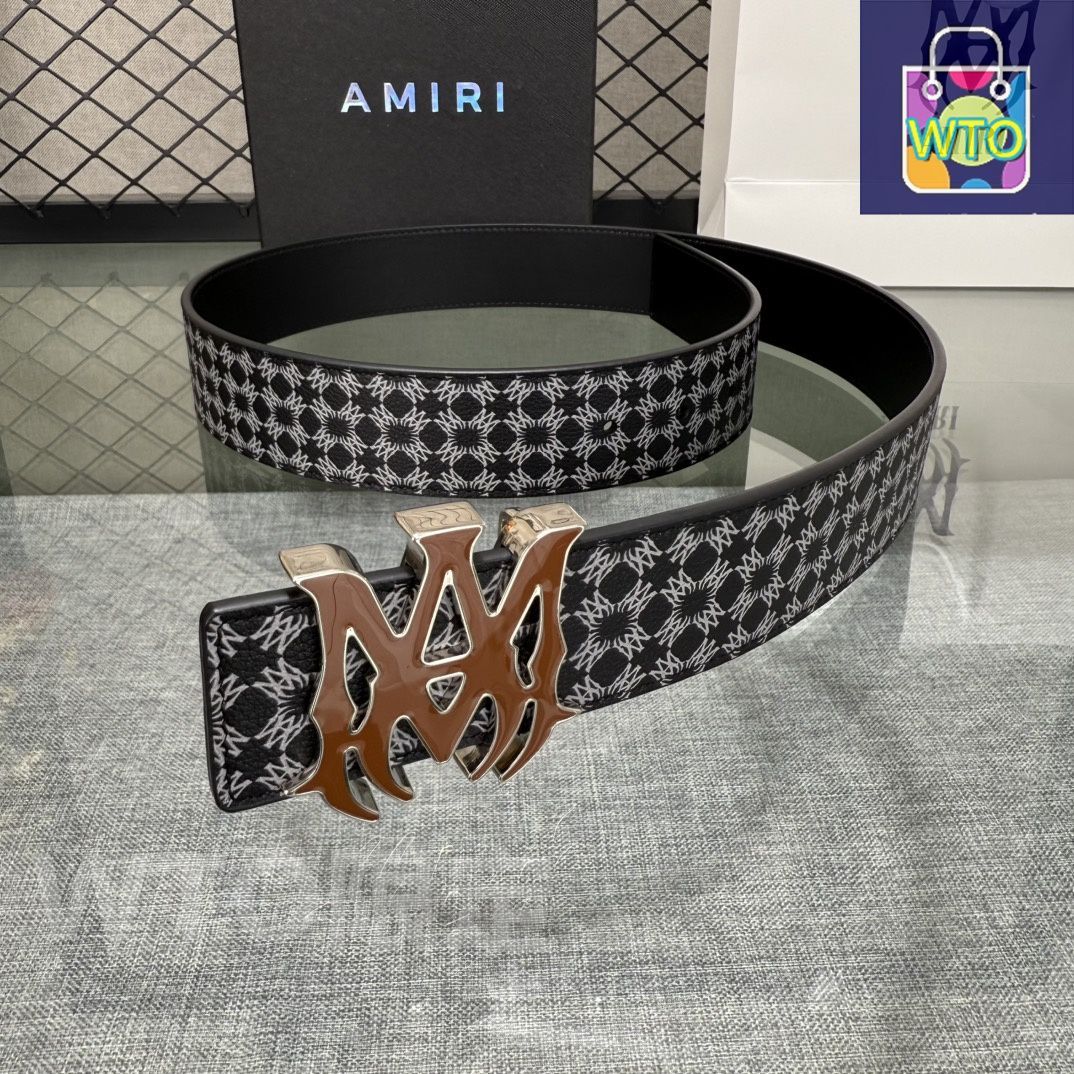 AMIRI レザーベルト 110 Amiri - 3スター・レザー・ベルト をオンライン購入 | Saks