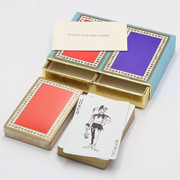 良品 箱付 ティファニー トランプ カードゲーム テーブルゲーム レッド