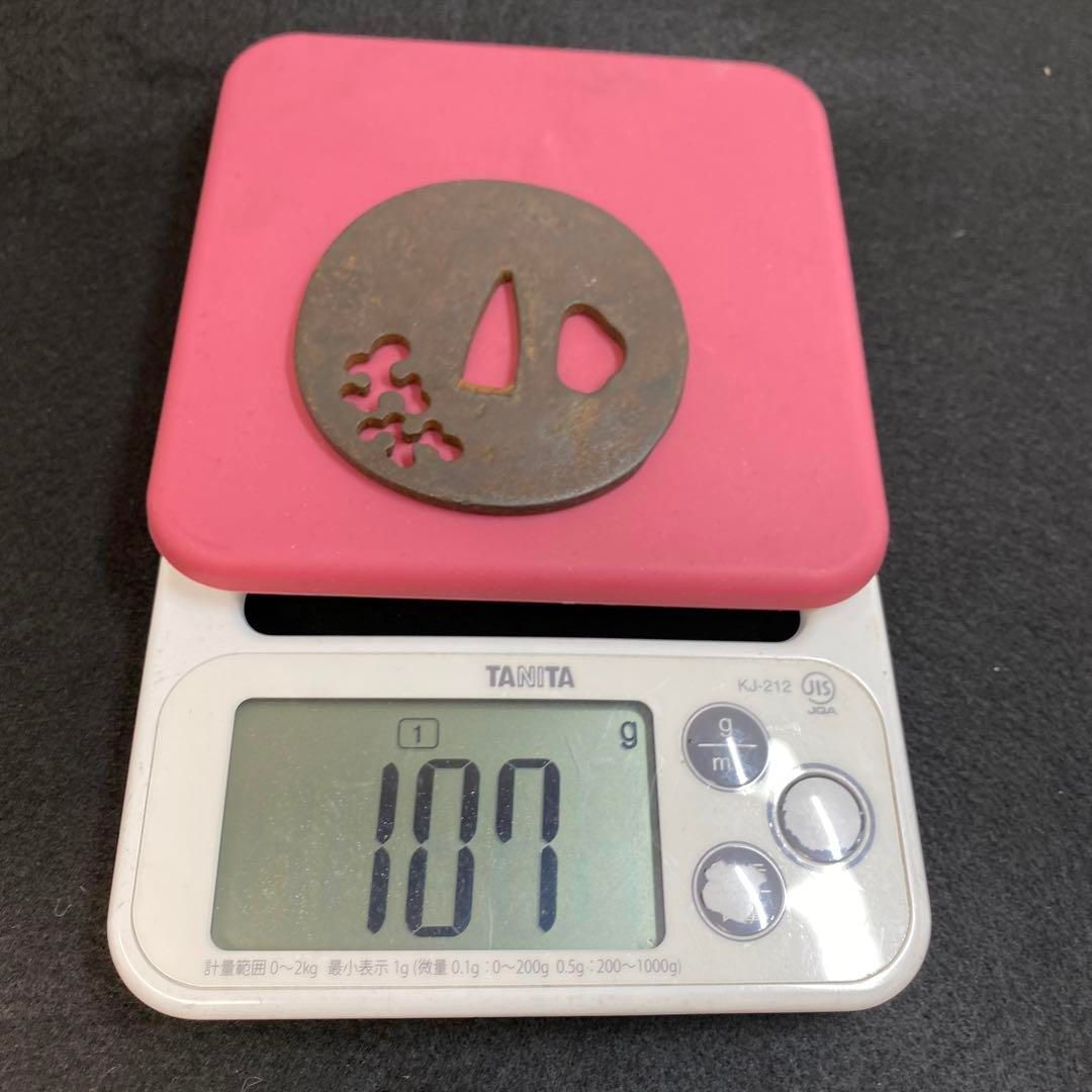 正阿弥秀延在銘 鉄鍔 107g 東Y6-0617☆2Fタエチ 正