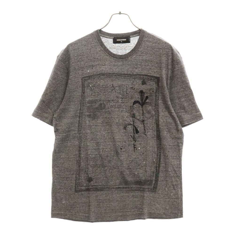 DSQUARED2 ダメージ加工 ポケット カットソー L ホワイト ディー