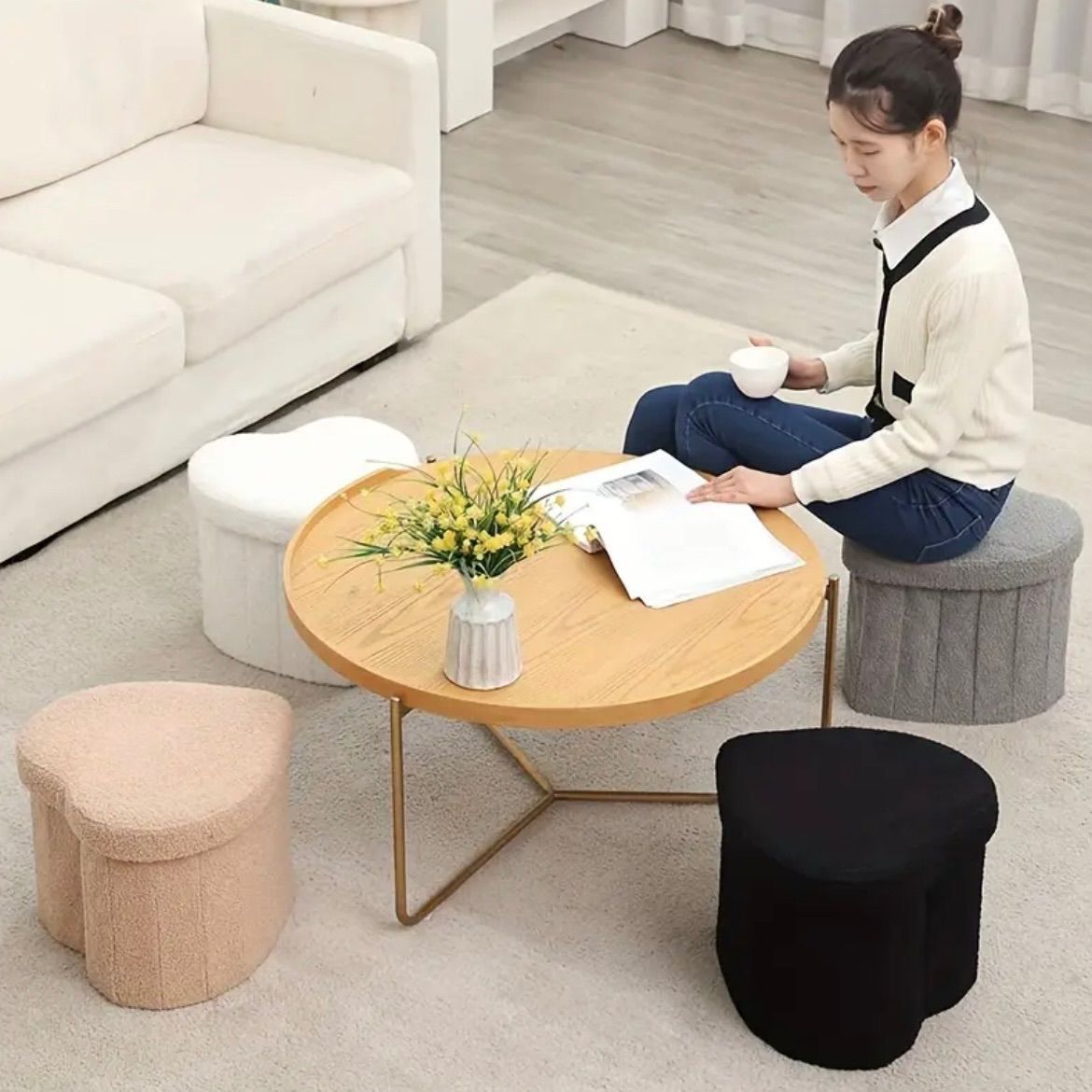 スツール ハート型