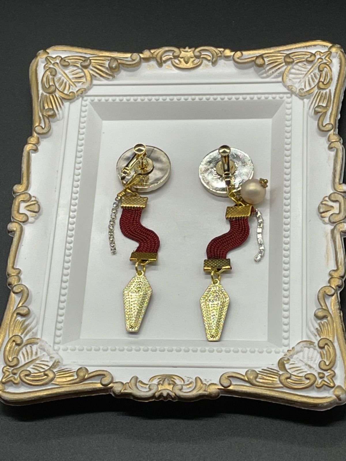 ハロウィン）（送料無料）ブラックチェックとラインストーンとクロスの