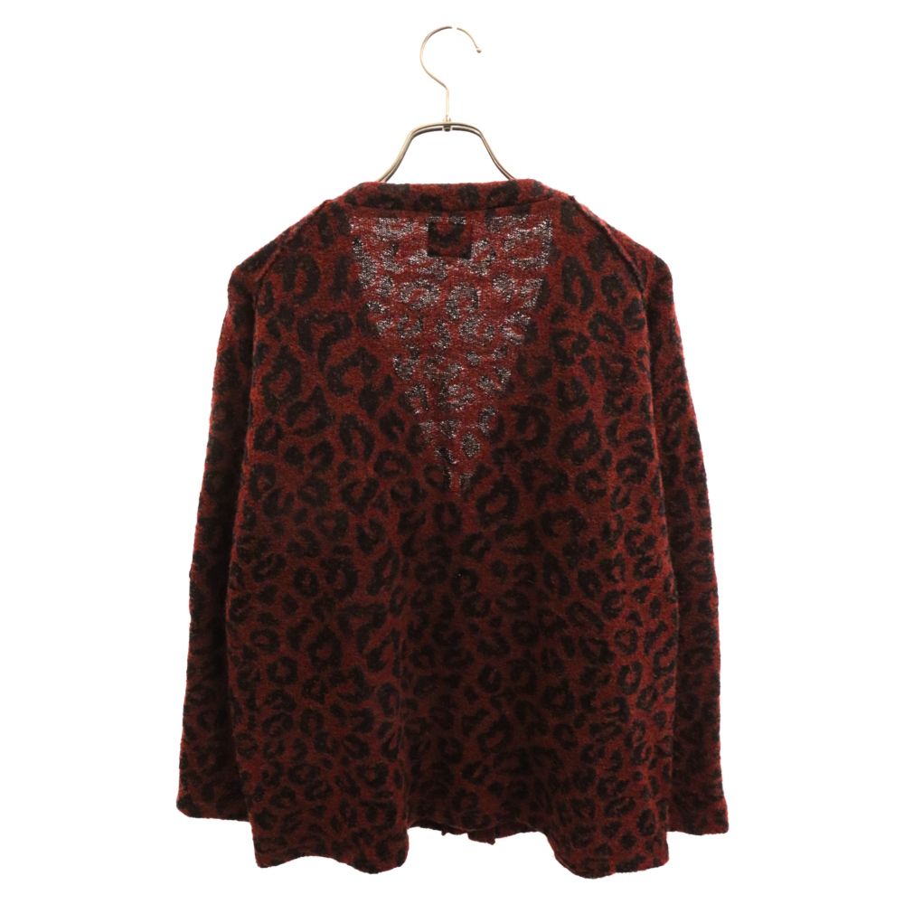 Needles (ニードルス) V Neck Cardigane Leopard Knit Jq レオパード ロゴ刺繍 ニットカーディガン ボルドー  HM253 - メルカリ