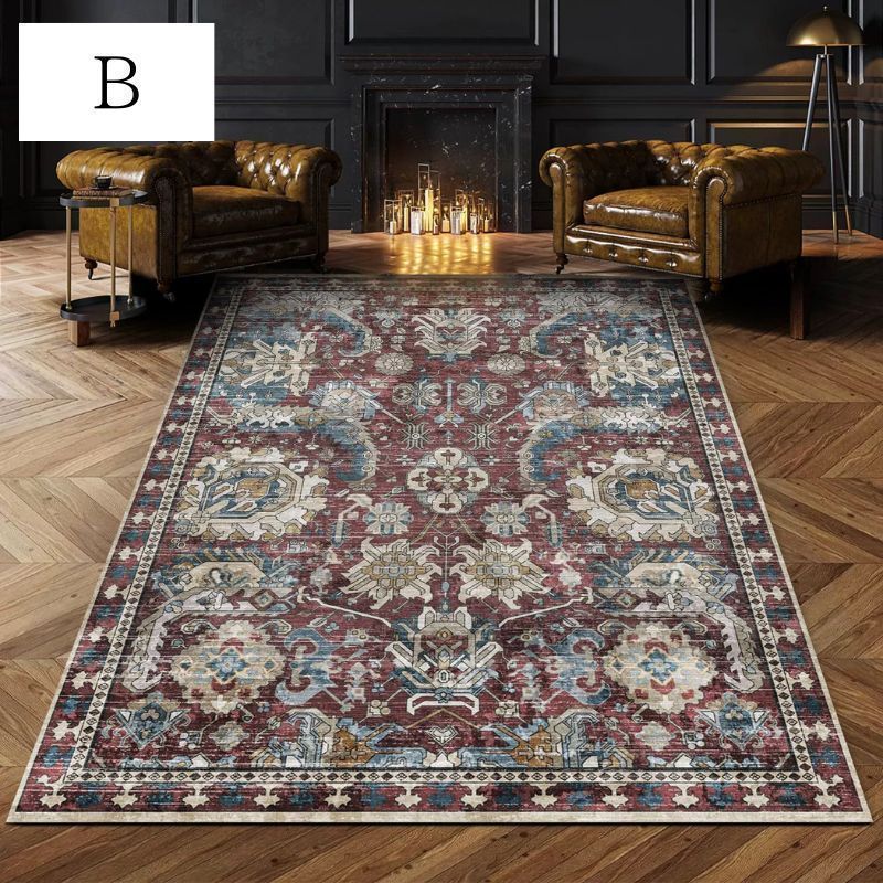 新品 ペルシャ風柄プリントラグ 140×200cm ポリエステル製 ラグ