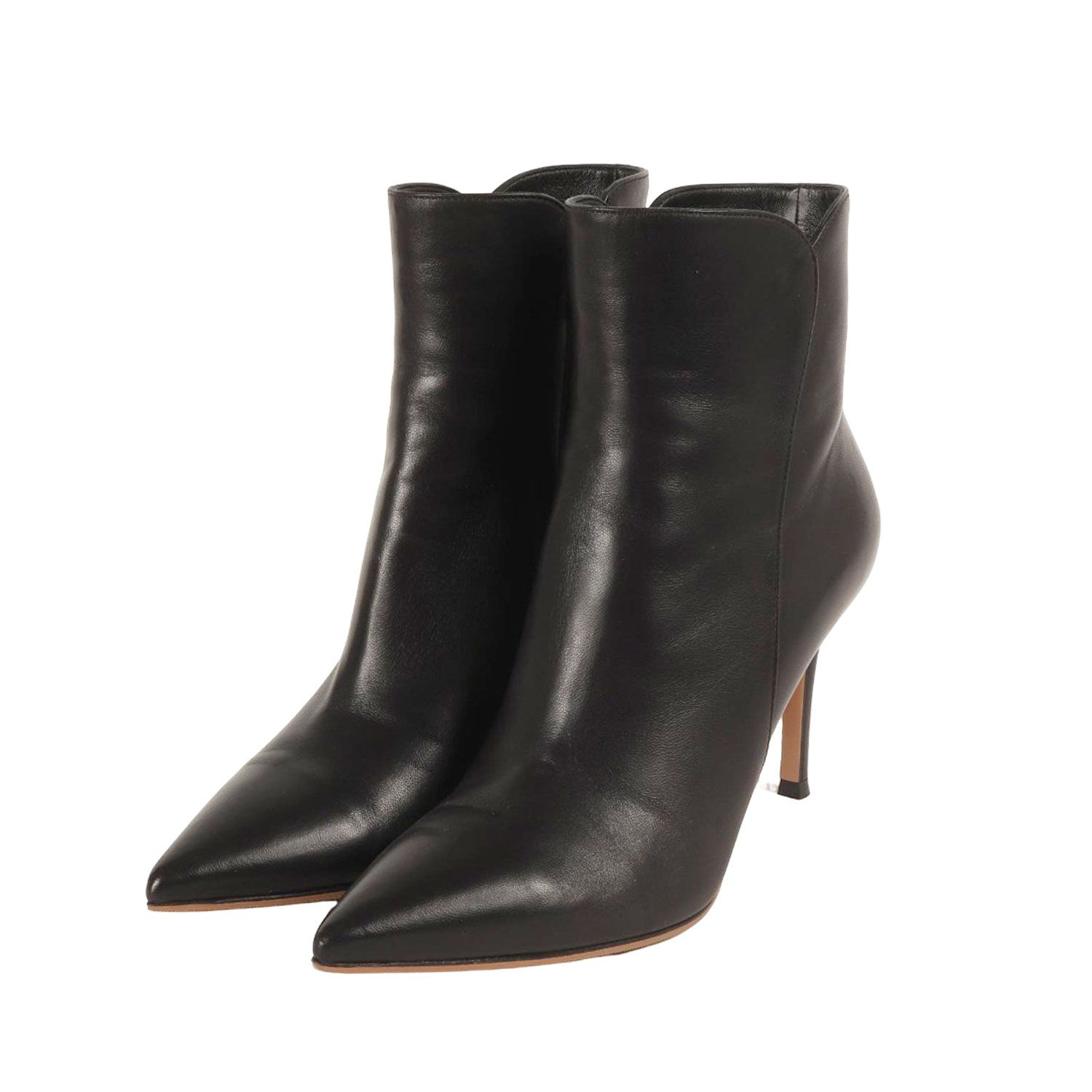 Gianvito Rossi 黒 レザー ブーツ 美品】Gianvito Rossi ジャンヴィト ロッシ ブーツ ブラック 黒