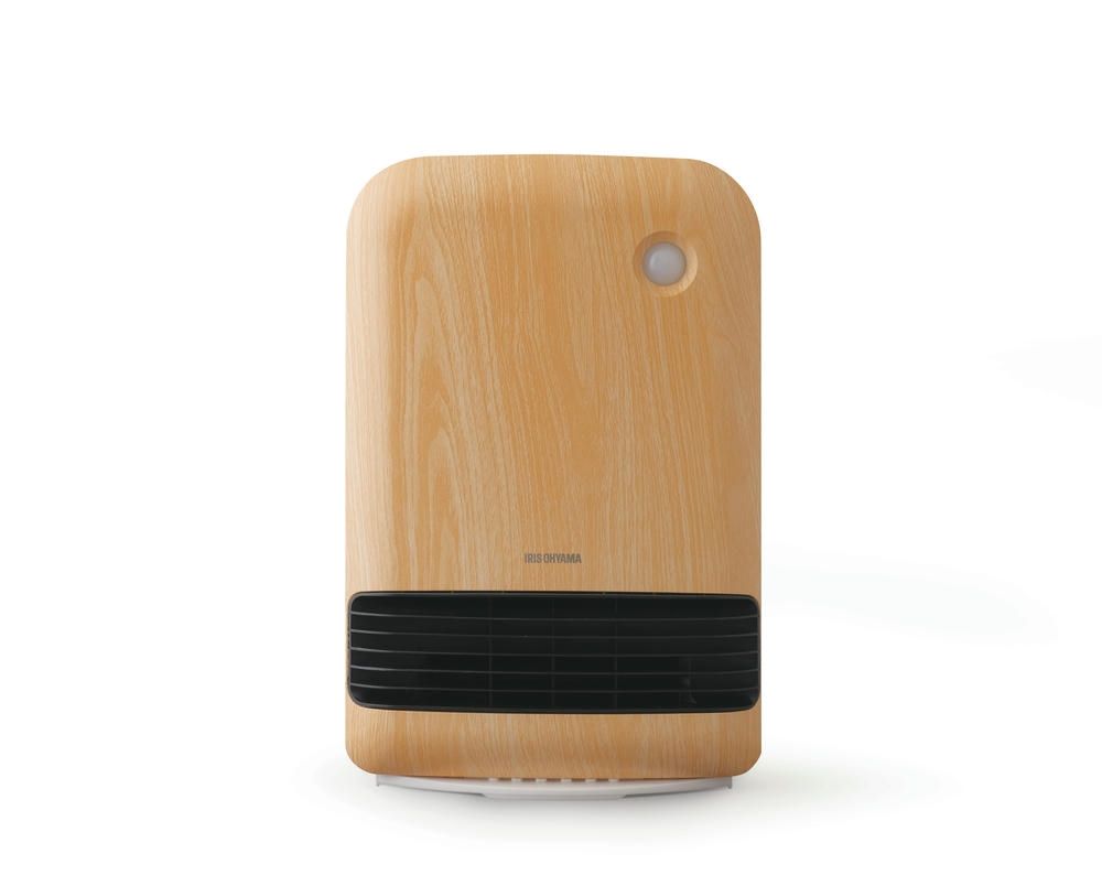 アイリスオーヤマ ヒーター セラミックファンヒーター 暖房器具 1200W 電気 足元 小型 温風 省エネ 脱衣所 人感センサー付き 大風量 木目調 ナチュラルブラウン IRIS OHYAMA JCH-12TD4-NTM