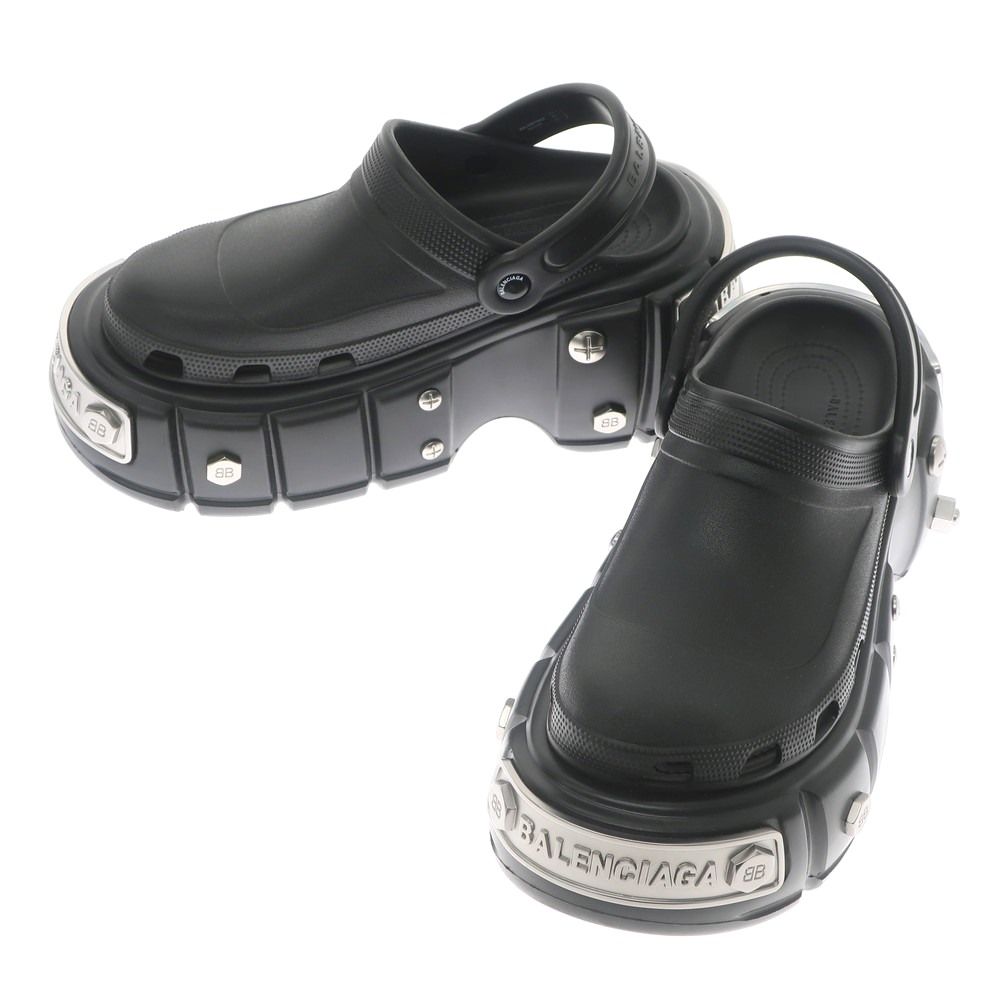 中古】バレンシアガ BALENCIAGA × Crocs HARDCROCS サンダル ブラック 