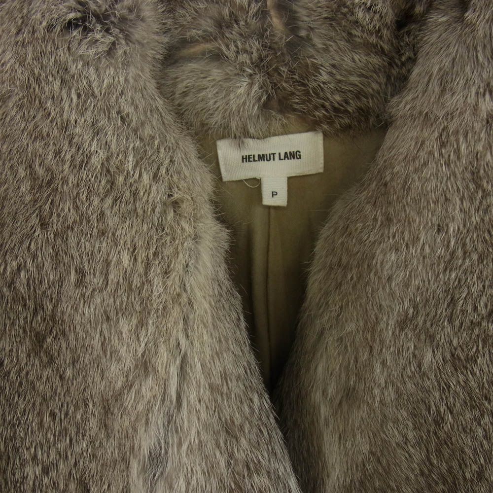 HELMUT LANG ヘルムートラング ラビットファー 裏地ラムレザー ロング