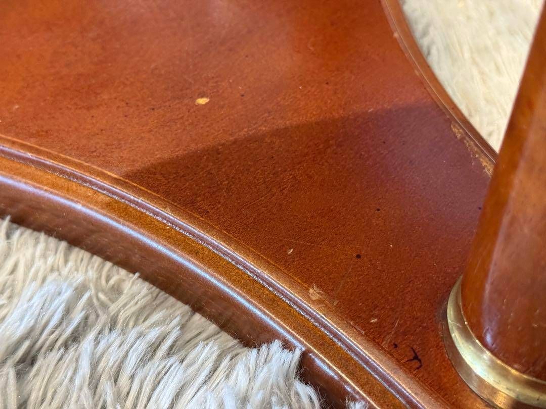 高級 大理石コンソールサイドテーブルラウンドテーブルアンティークIG