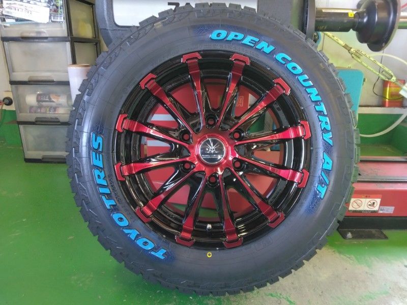 4本 ハイエース 200系 車検対応 タイヤホイールセット TOYO OPENCOUNTRY AT3 215|65R16 ホワイトレター 16インチ BD12