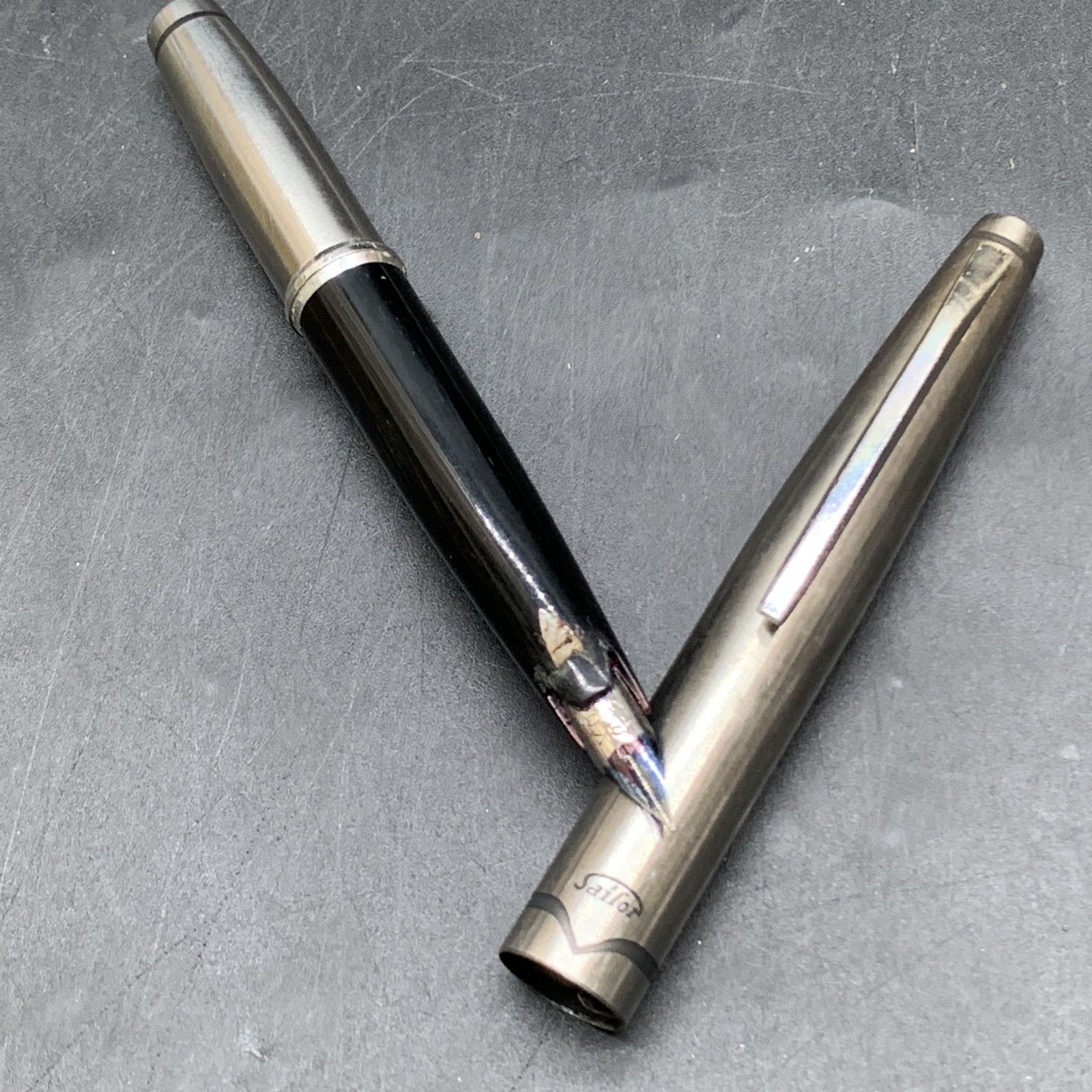 M322 Sailor セーラー ペン先18KWG 18金 万年筆 ステンレス 筆記用具 レトロ セーラー万年筆 筆記未