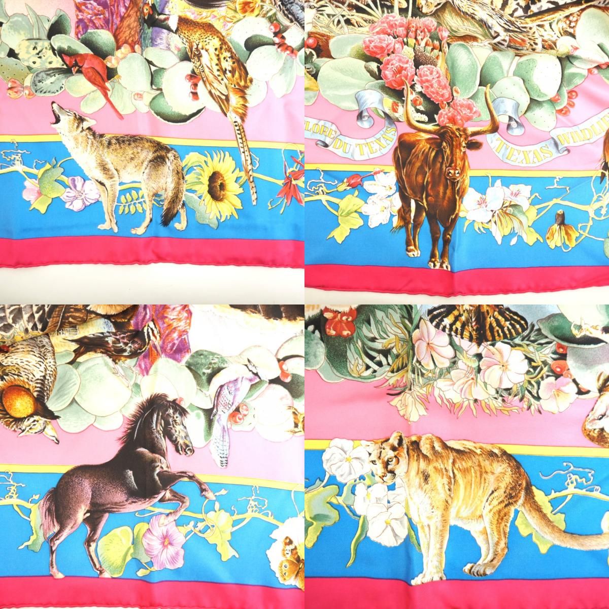 エルメス スカーフ カレ90 テキサス動植物図鑑 TEXAS WILDLIFE 8200066650016.jpg
