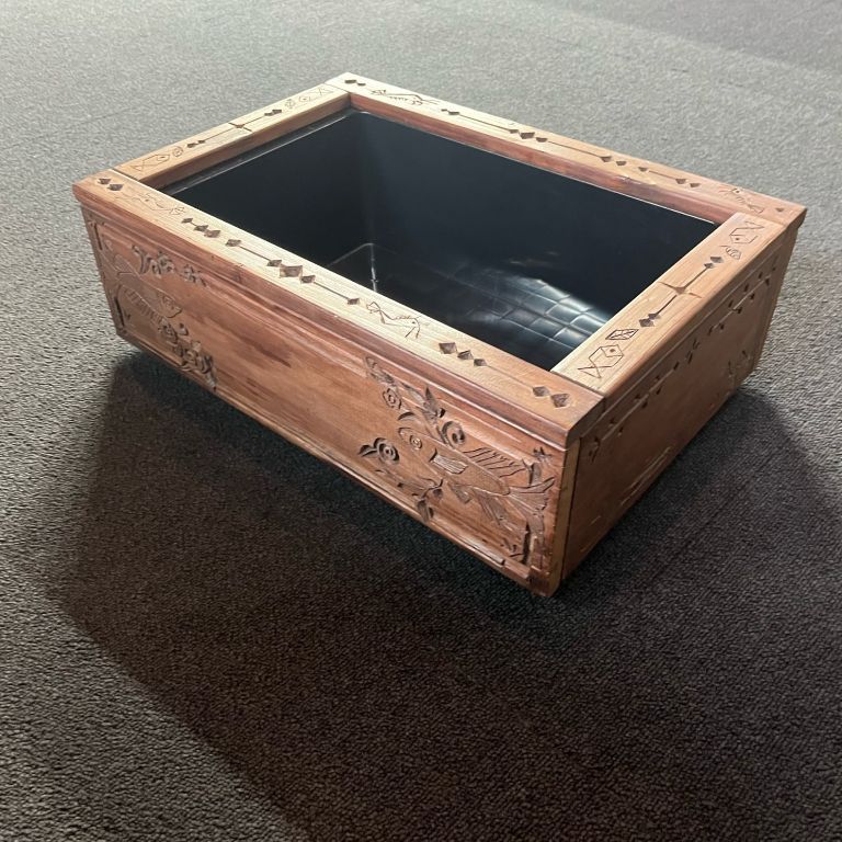 ボックス付き NV13ボックス用木枠 彫刻装飾 一点もの メダカ水槽 STEELWINDOWSANDDOORS_COM
