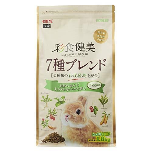ジェックス 彩食健美 7種ブレンド 7種の和漢植物配合 大容量 子うさぎ~5歳まで 1.8キログラム x 1