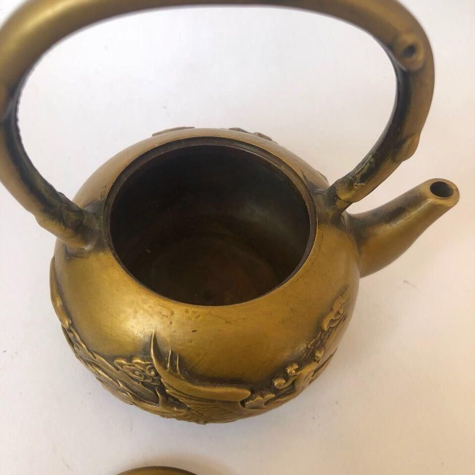 銅製 龍鳳茶壺 徳利 茶道具 装飾品 工芸品 置物 - メルカリ