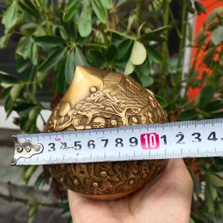 銅細工 百子桃 茶寵 装飾品 工芸品 美術品 置物 銅細工 百子桃 茶寵 装飾品 工芸品 美術品 置物