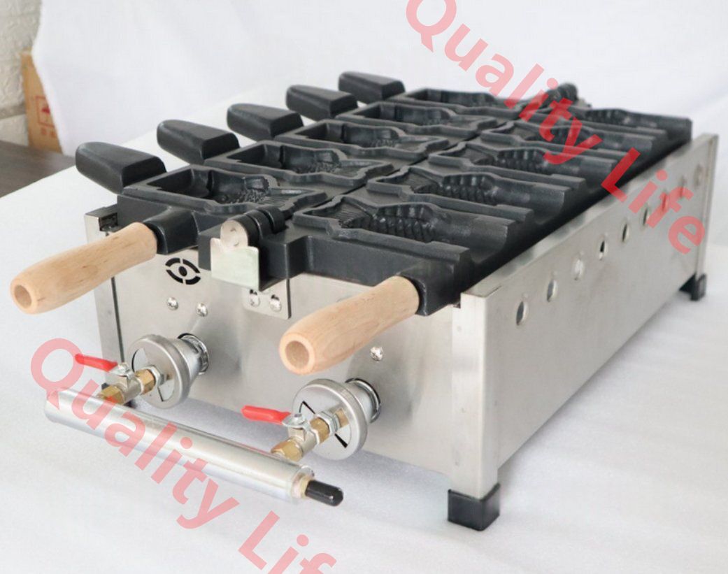 LPガス アイスコーン たい焼き器 アイスクリームコーンメーカー 5個焼き ガス式 業務用 厨房機器