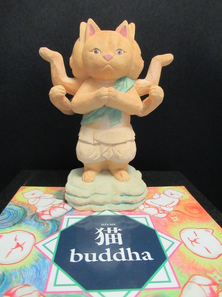 「猫 buddha 阿修羅」仏師 酒井豪作/高さ86ｍｍ/仏屋さかい 原型制作と監修 阿修羅像 ニャンブッダ