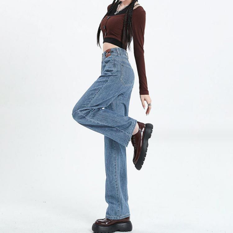 Amazon | [PPEIREE] ワイドパンツ デニム レディース