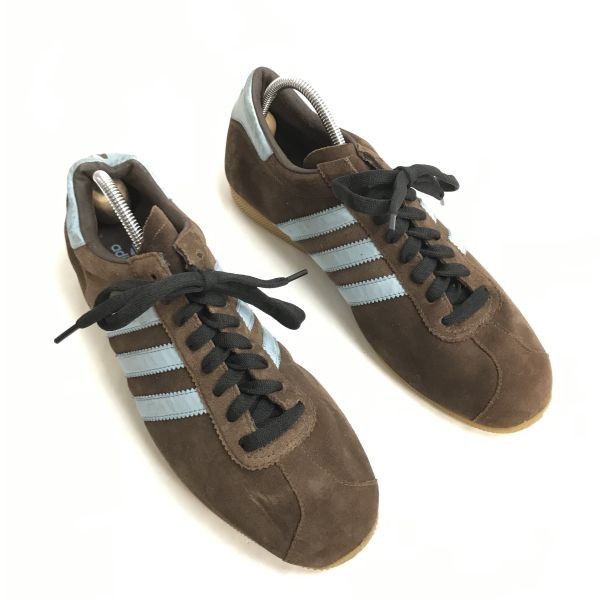 adidas|REKORD レザースニーカー 8.5|26.5|brown|茶 インドネシア製|00s復刻|RARE|Vintage|Leather|sneakers|Shoes|trainers◆bJ-158