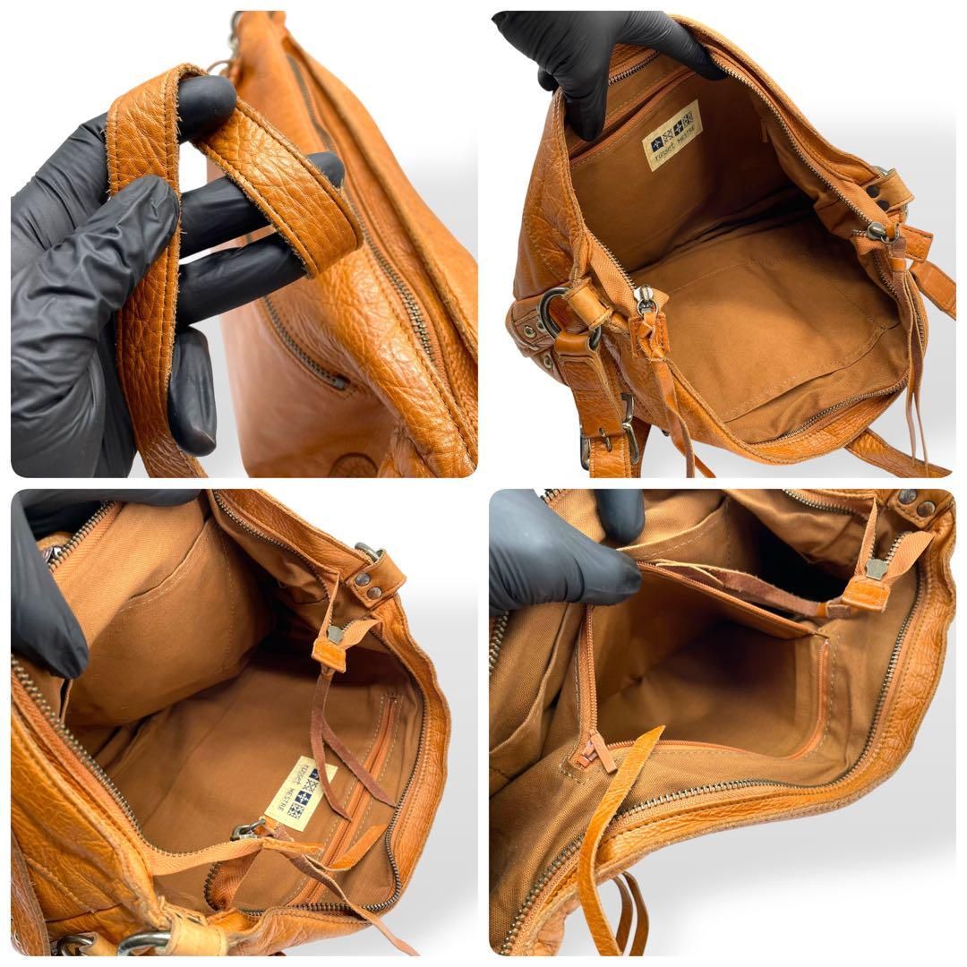 美品 russet ラシット ショルダーバッグ レザー ブラウン 斜