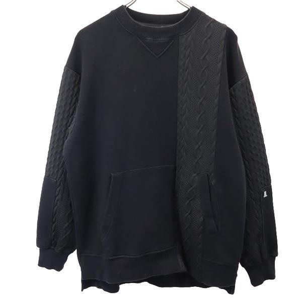 ランバンオンブルー 長袖 トレーナー 48 ブラック系 LANVIN en Bleu 