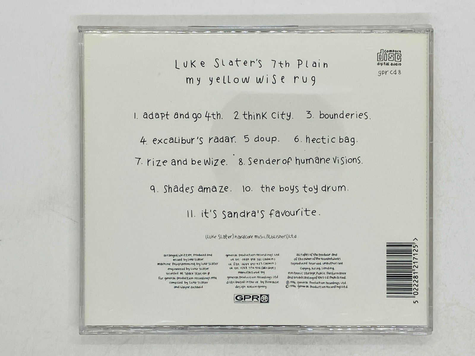 CD セブンス・プレイン / Luke Slater's 7th Plain / My Yellow