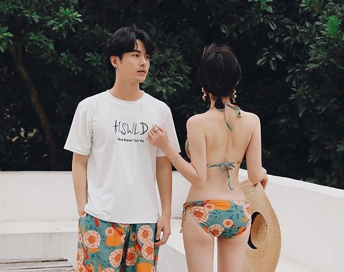 水着 ビキニ 花柄 ホルターネック ワンピース付き SALE 韓国 水着 ビキニ 花柄 ホルターネック ワンピース付き SALE 韓国