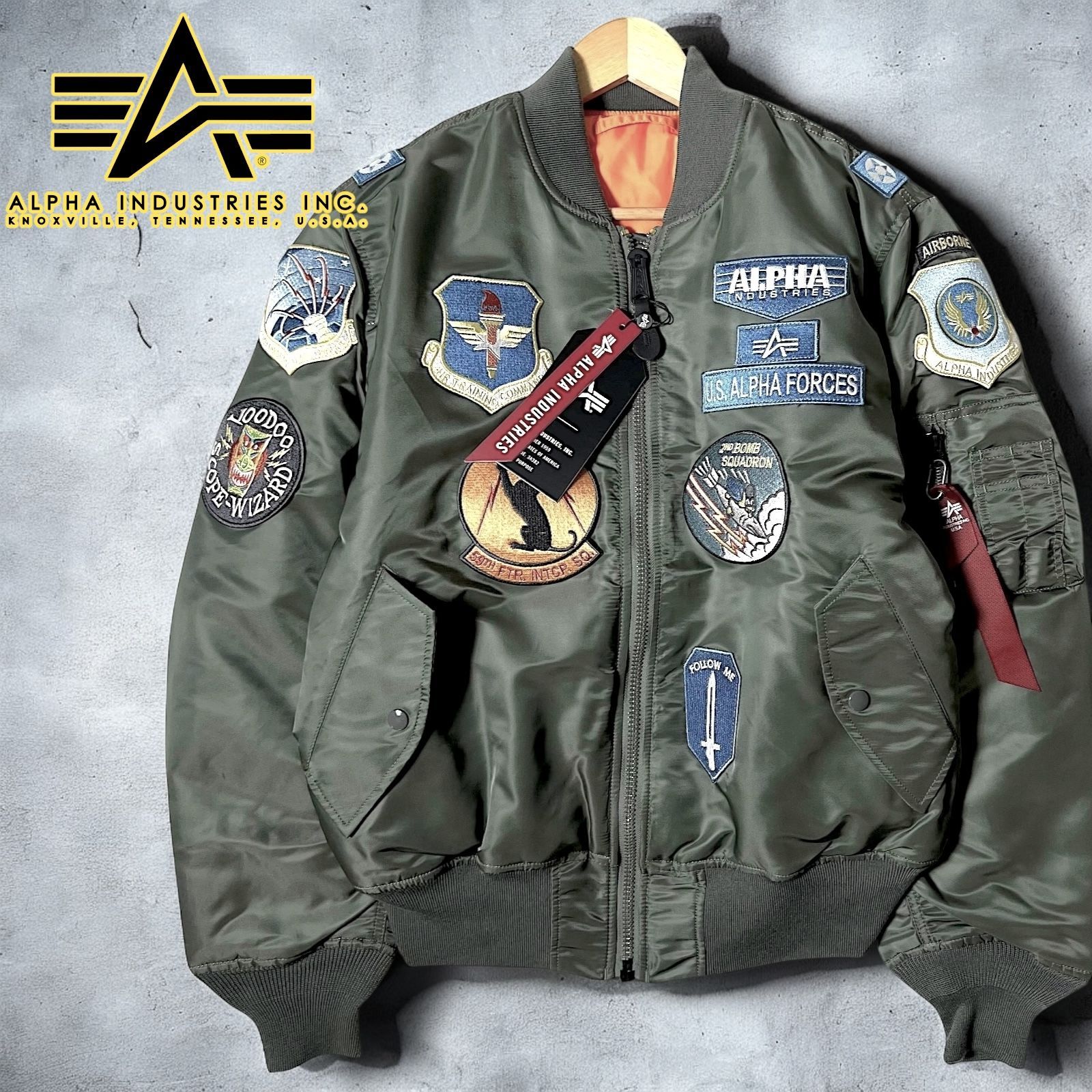 ビンテージ ワッペン アルファインダストリーズ MA-1 フライトJK USA製