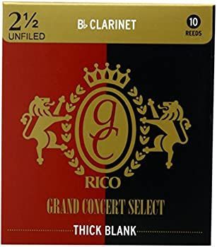 【-非常に良い】D'Addario WoodWinds ダダリオ リード Bbクラリネット用 GRAND CONCERT SELECT THICK BLANK UNFILED RCJ1025 [硬さ:2.5] 10枚入り 【国内正規品