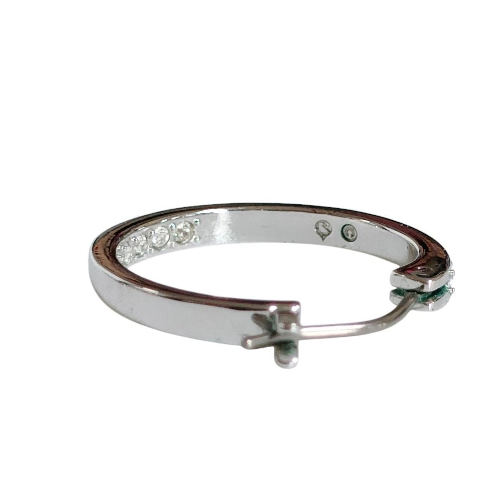 良品 SWAROVSKI スワロフスキー ラインストーン フープピアス