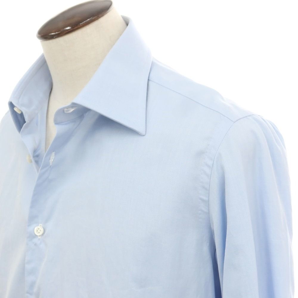 マリネッラ E.MARINELLA コットン レギュラー ドレスシャツ ライトブルー サイズ42 メンズ