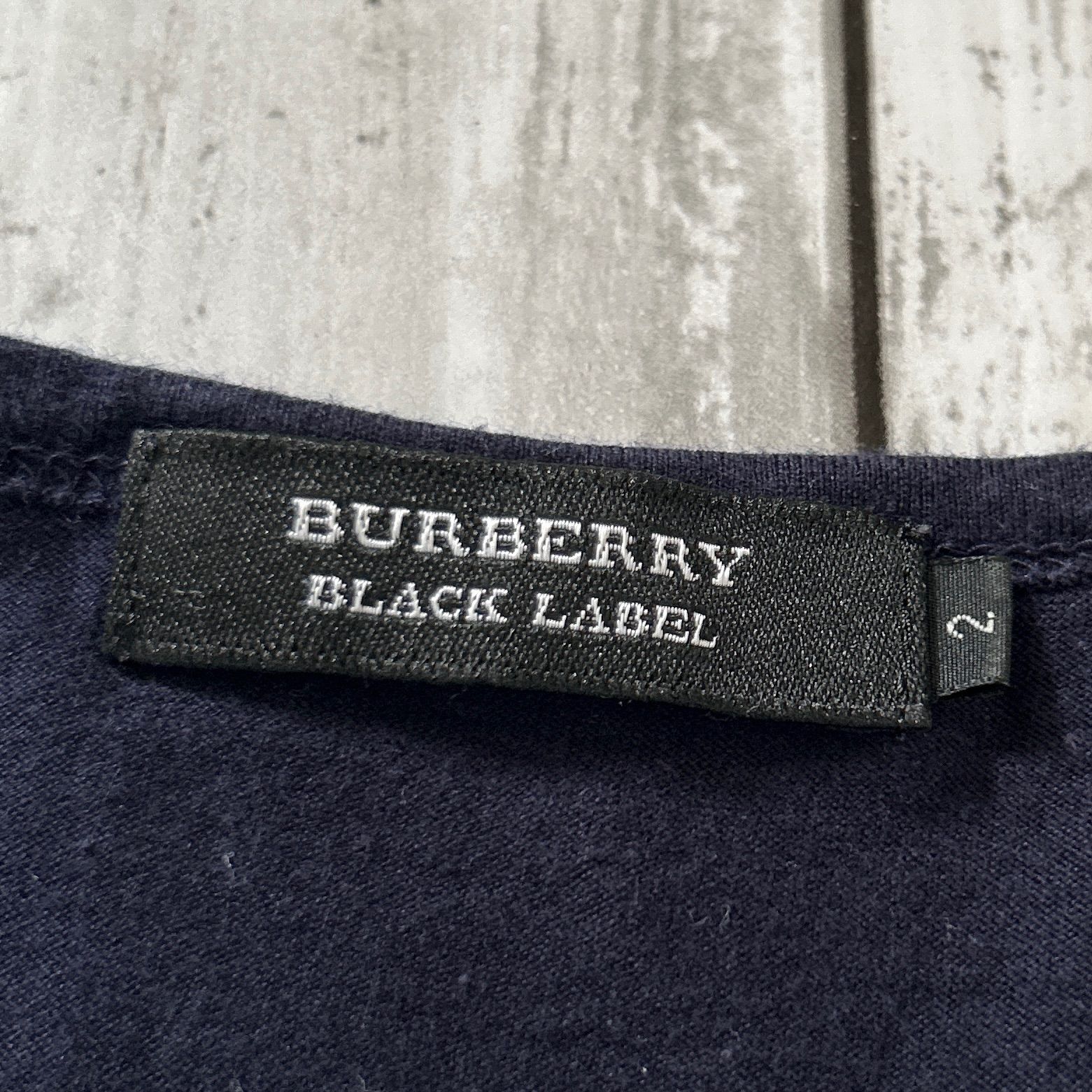 ☆バーバリーブラックレーベル 胸ロゴ Tシャツ/半袖/メンズ/2 BURBERRY 