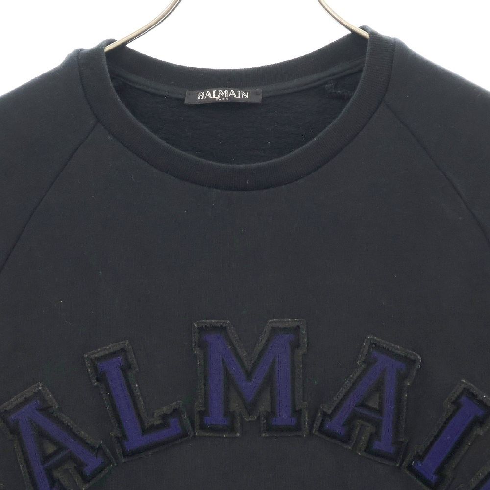 BALMAIN バルマン Logo Zip Crew Sweat サイドジップ フロントロゴ