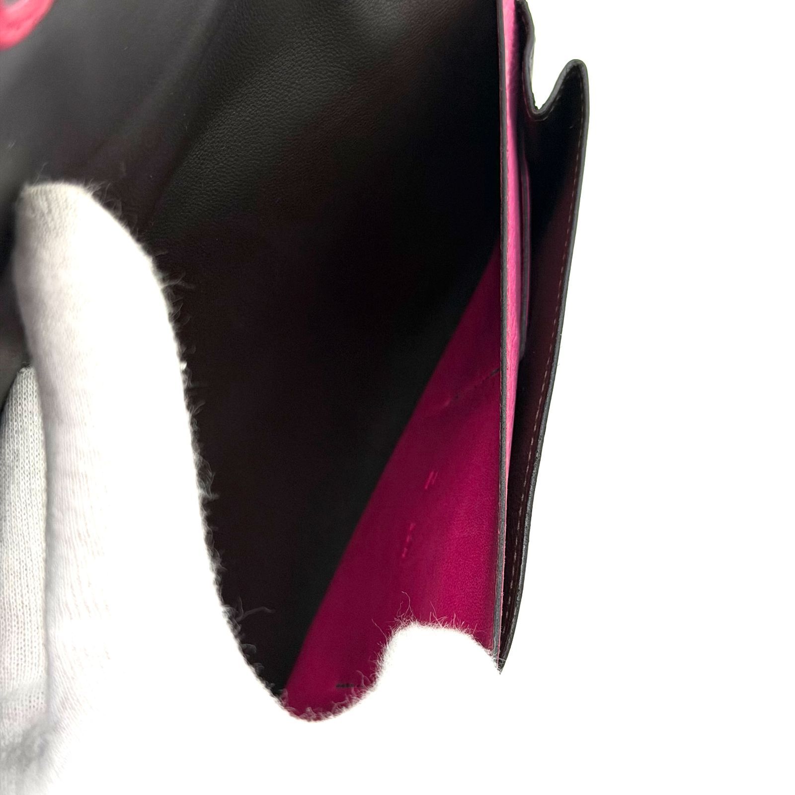 エルメス ドゴンデュオ バイカラー HERMES 二つ折り財布 ダーク  