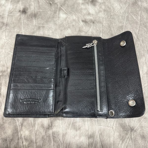 CHROME HEARTS/クロムハーツ WAVE/ウェーブ ヘビーレザー/クロスボタン