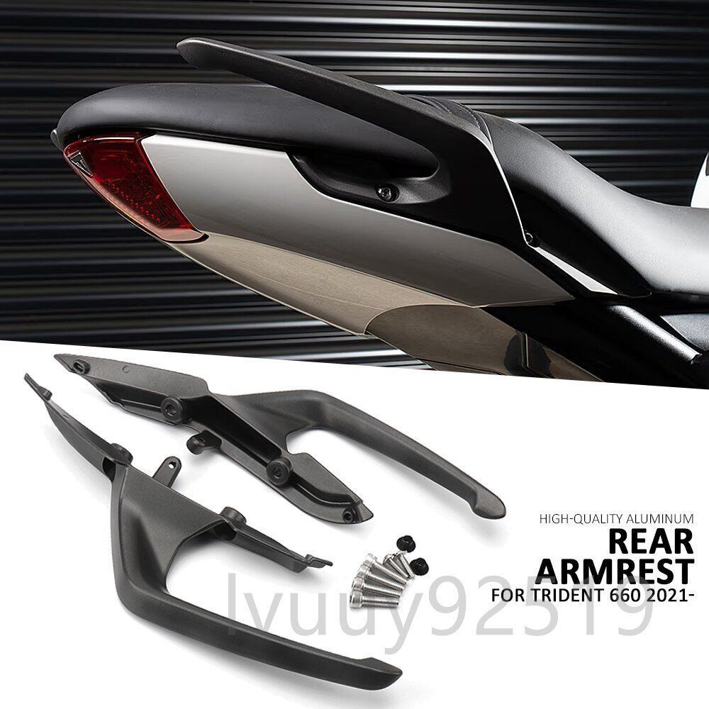 送料無料 Triumph トライアンフ トライデント660 2021-2025 アームレスト グリップ リア 後部座席 助手席 アルミ