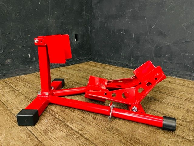 フロント ホイールクランプ バイクスタンド レッド メンテナンス タイヤ固定 メーカー不明 |513787