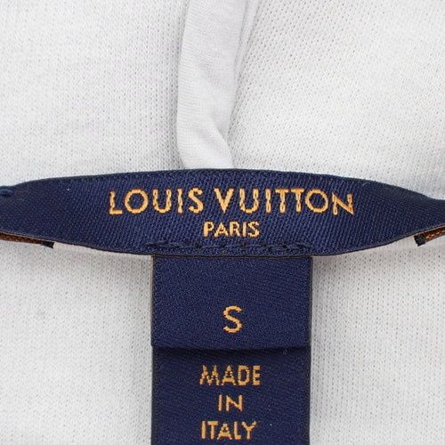 LOUIS VUITTON - LOUIS VUITTON(ルイ・ヴィトン) LVスタンプ ジップアップパーカー トップス RW201 2020年 アパレル ファッション S コットン ナイロン グレー ゴールド金 レディース 40802131891【中古】【アラモード】 LOUIS VUITTON(ルイ・ヴィトン) LVスタンプ ジップアップ