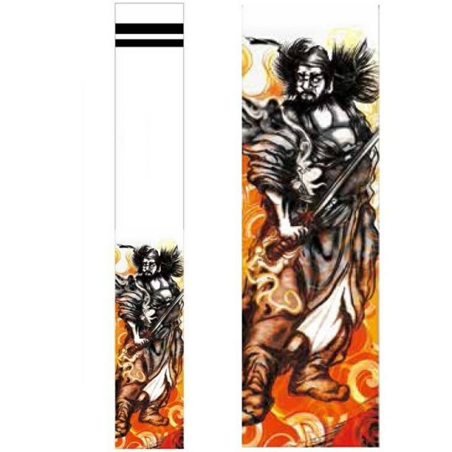 ◆古作　特大サイズ　幟旗　鍾馗　絵幟　のぼり旗　古布　三巾　節句　しょうき　戦前 いわき絵のぼり 屋外絵幟鐘馗(横)4.5m×0.7m 厄除け | 人形の東月
