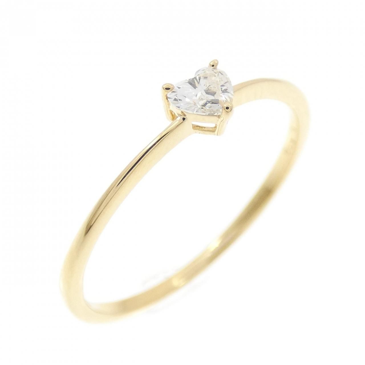 K18YG ハート ダイヤモンド リング 0.10CT