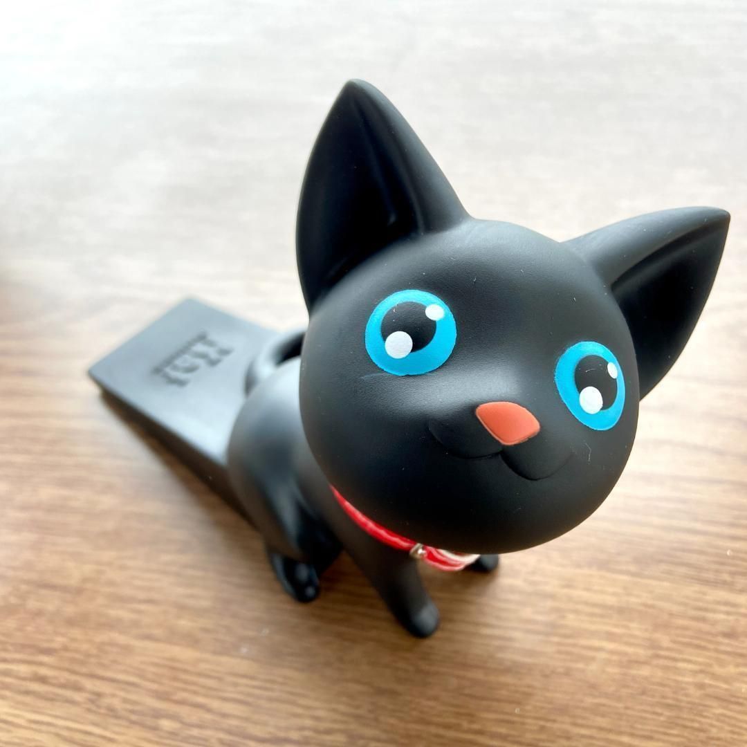 人気商品】猫 ドアストッパー おしゃれ インテリア ブラック ネコ