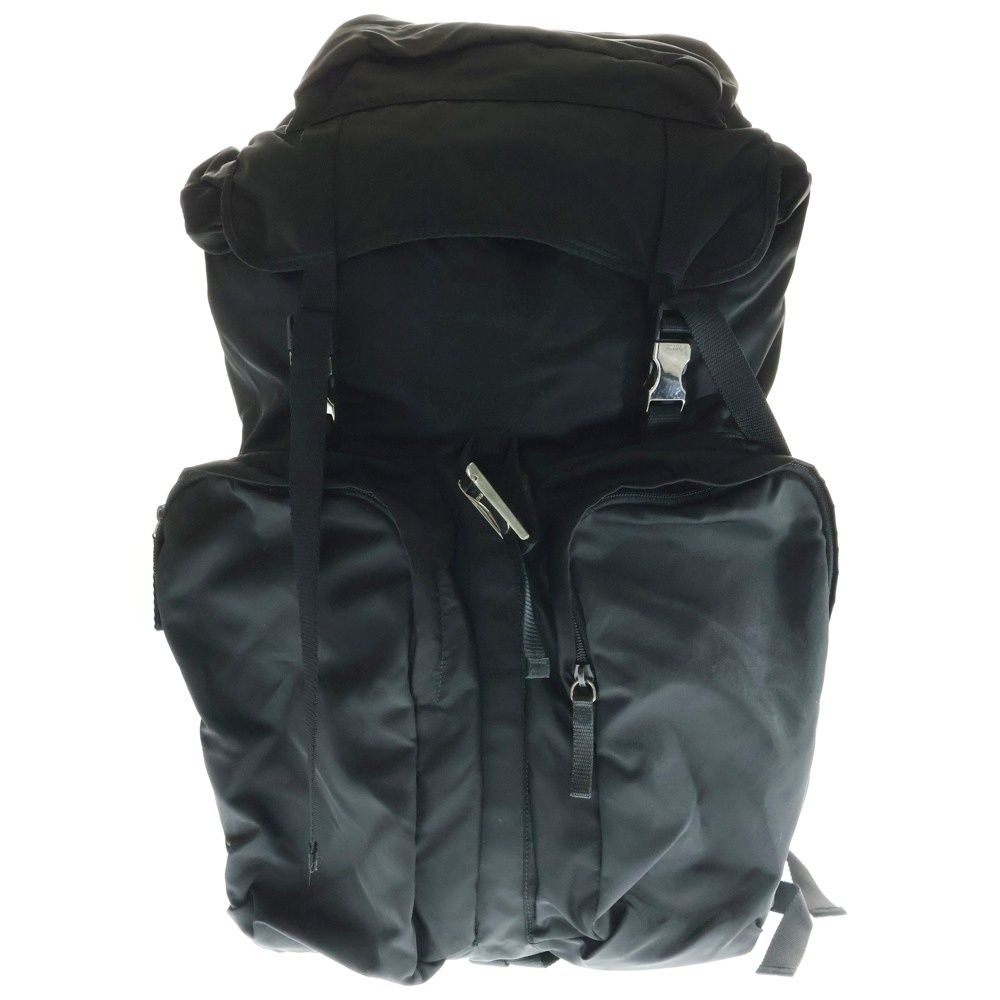 プラダ　トライアングルロゴ 三角プレート リュック　バックパック 黒　V136 PRADA プラダ テスート トライアングルロゴ 三角プレート バック