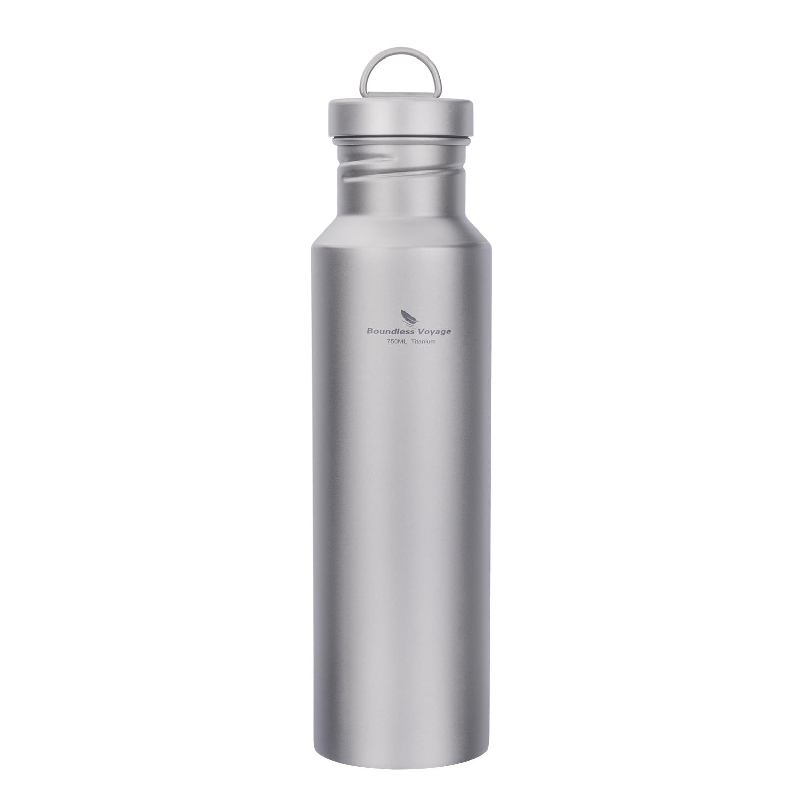 【新着商品】Boundless Voyage チタン 水筒 ボトル 超軽量 直飲み 広口 水筒 登山 ボトル 自転車 スポーツ マグボトル アウトドア キャンプ 焚き火 ボトル 全3サイズ ボトルカバー付き (750ml)Ti3253D