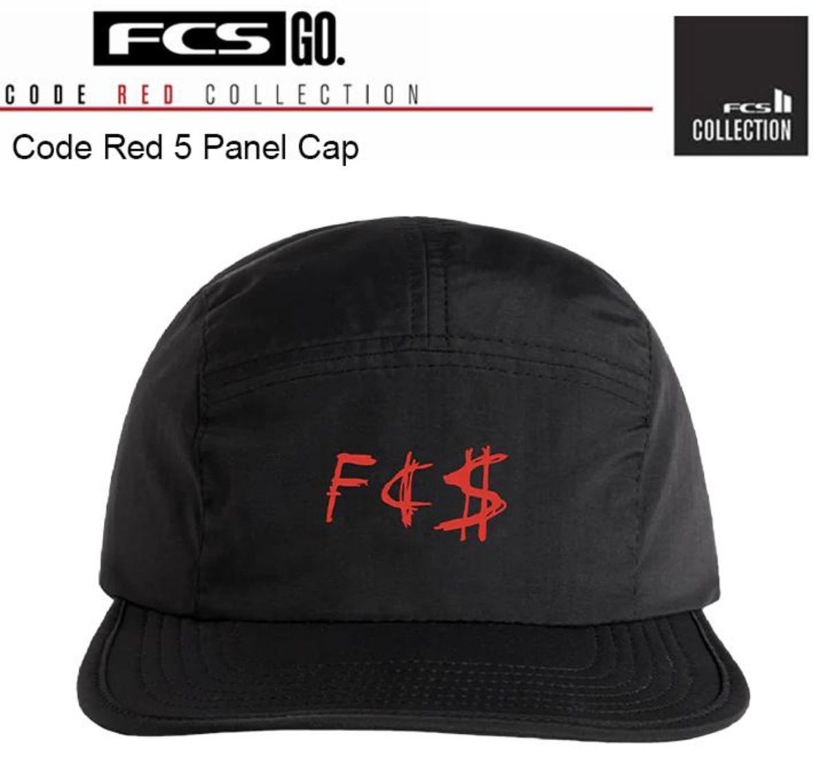 [FCS] CODE RED 5 PANEL CAP MASON HO/ FCS Mason Hawcord Red 5 Panel Cap Hat Surfing Surf Sap